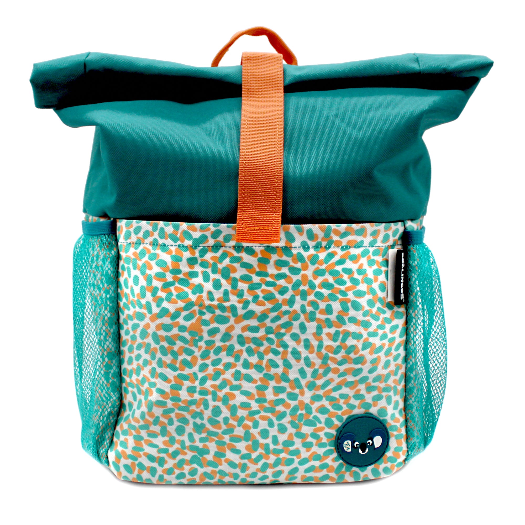Les Deglingos Berlingos zaino rolltop koala blu verde scuola