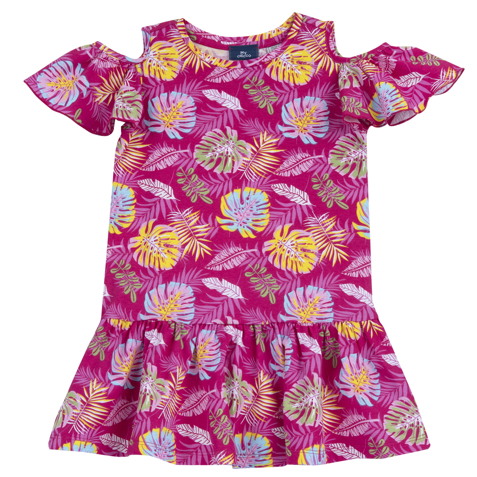 Chicco vestito bambina maniche corte tessuto leggero