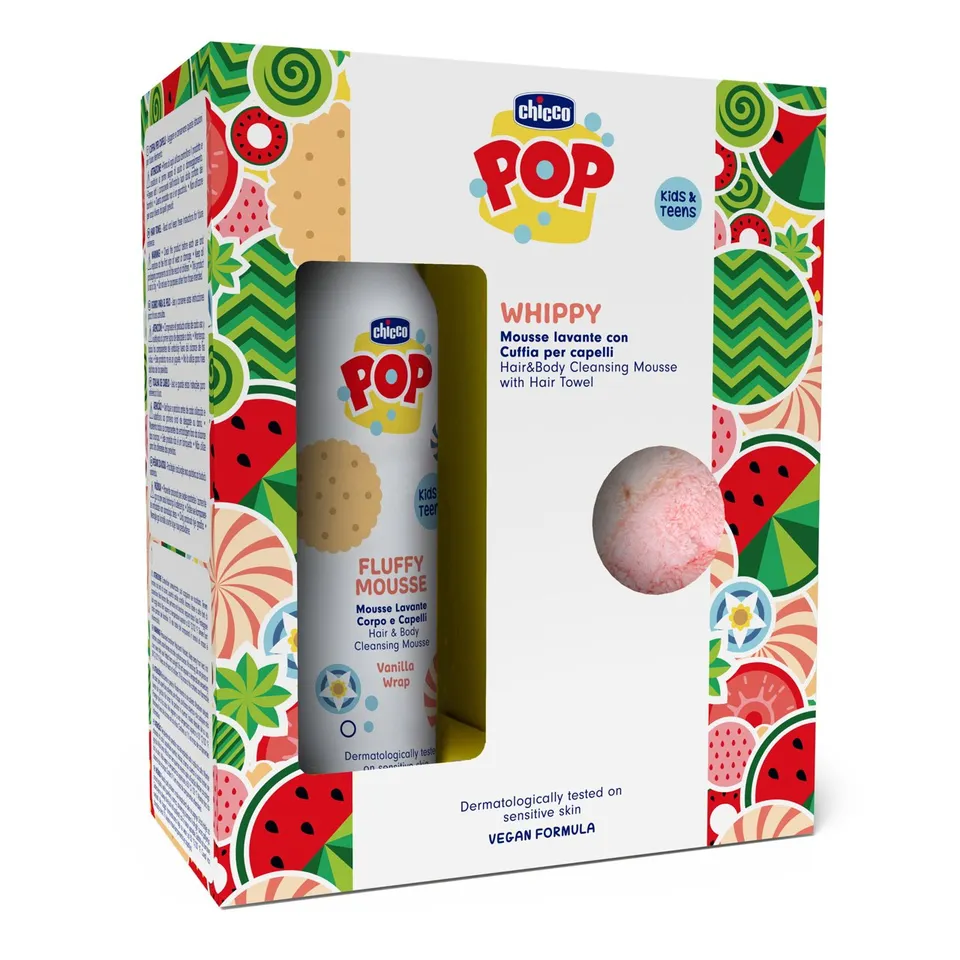 Chicco Whippy Mousse Corpo Capelli Vaniglia 200 ml Cuffia