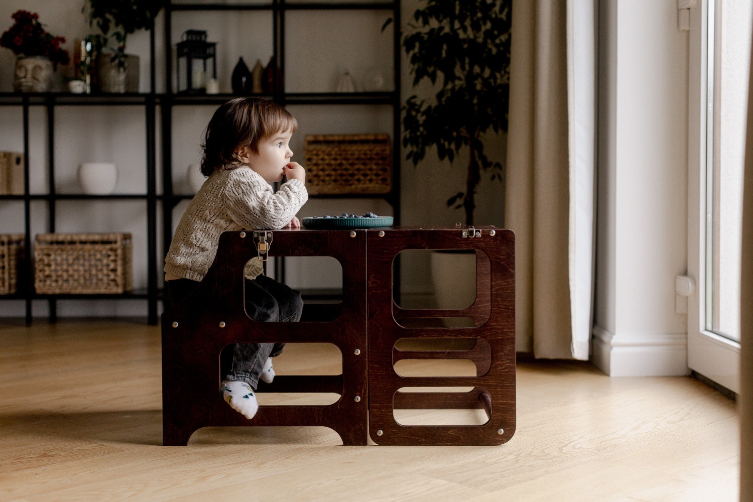 The Dida Montessori Torre Apprendimento Espresso Brown