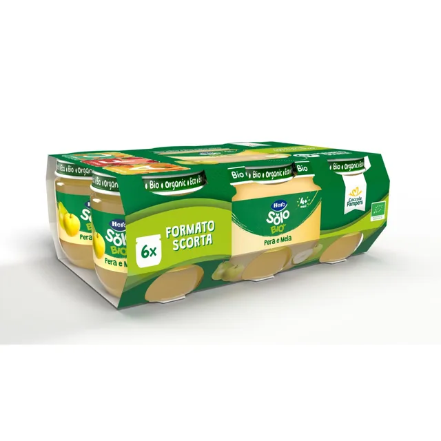 Hero Baby Solo omogeneizzato pera e mela bio 6x120g 4 mesi