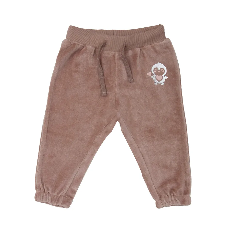 Mawi Pantalone ciniglia bimba stampa argento