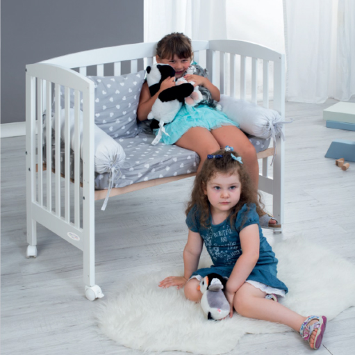 Baby's Clan Nami Culla Co-Sleeping Bianca con Ruote