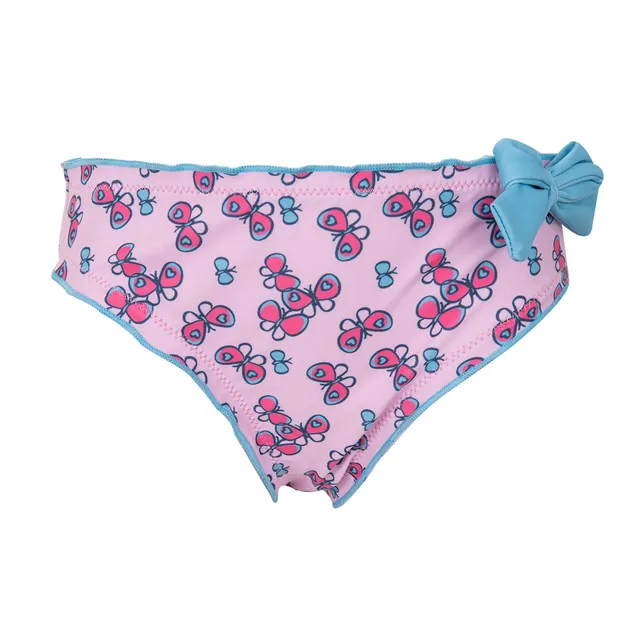 Costume slip bimba rosa farfalle mutandina floreale fiocco