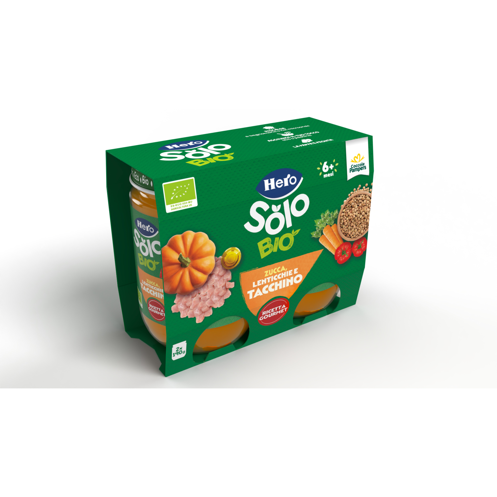 Hero Solo Omogeneizzato Verdure Tacchino 2x190 g