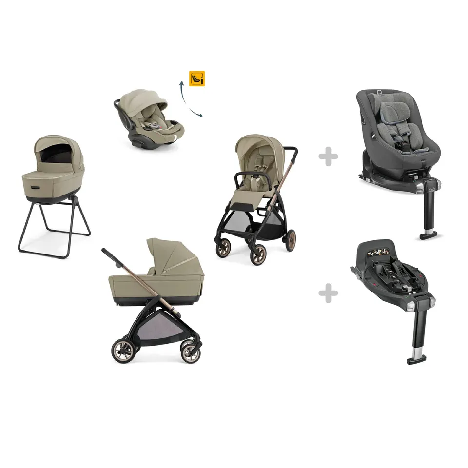 Inglesina Electa Darwin Recline Evo trio Hangar Beige con base