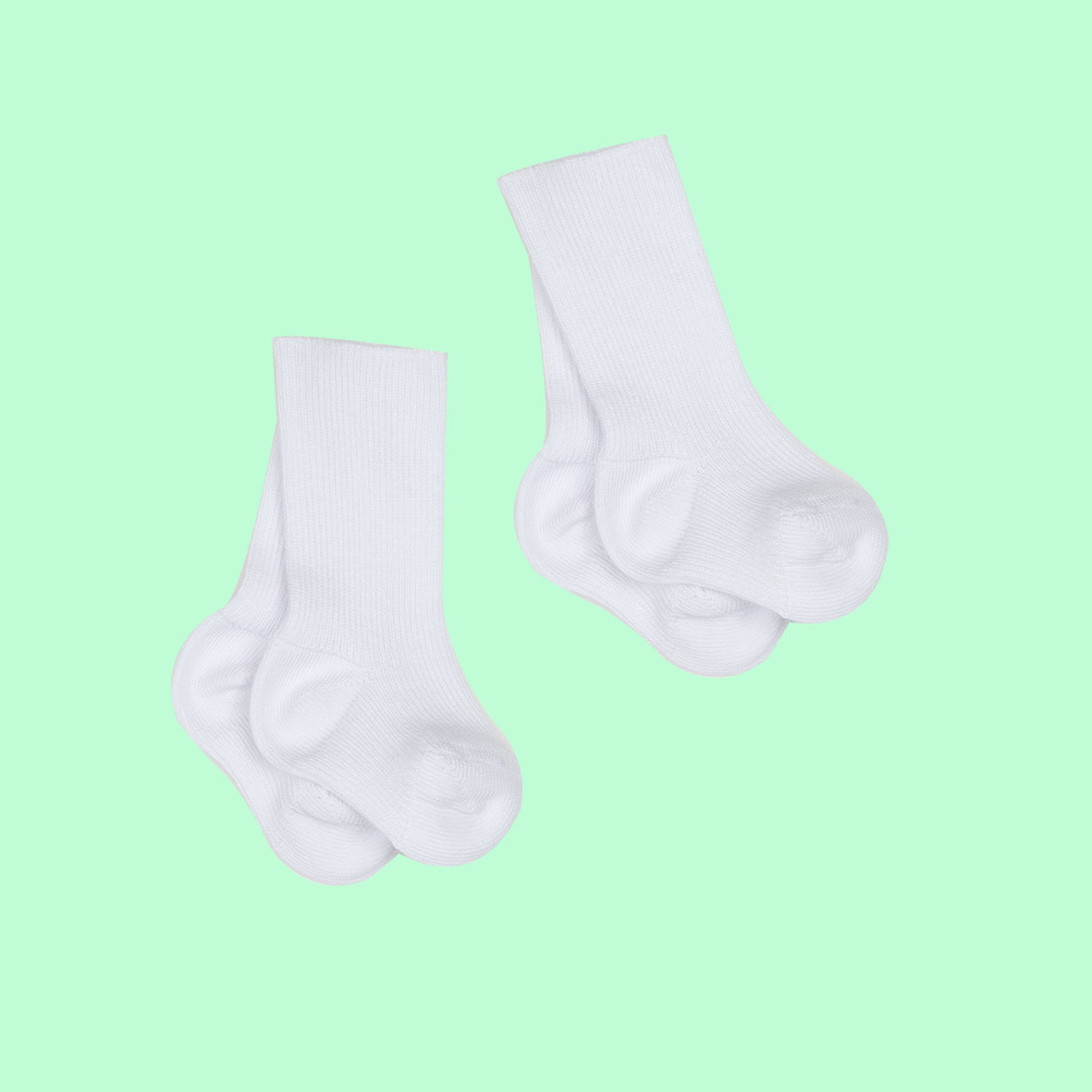 Mawi primi giorni calzini neonato cotone bianco 2 paia