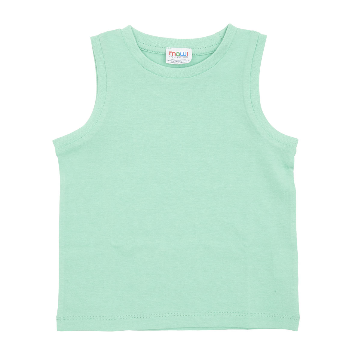 Canotta jersey bimbo verde chiaro tinta unita