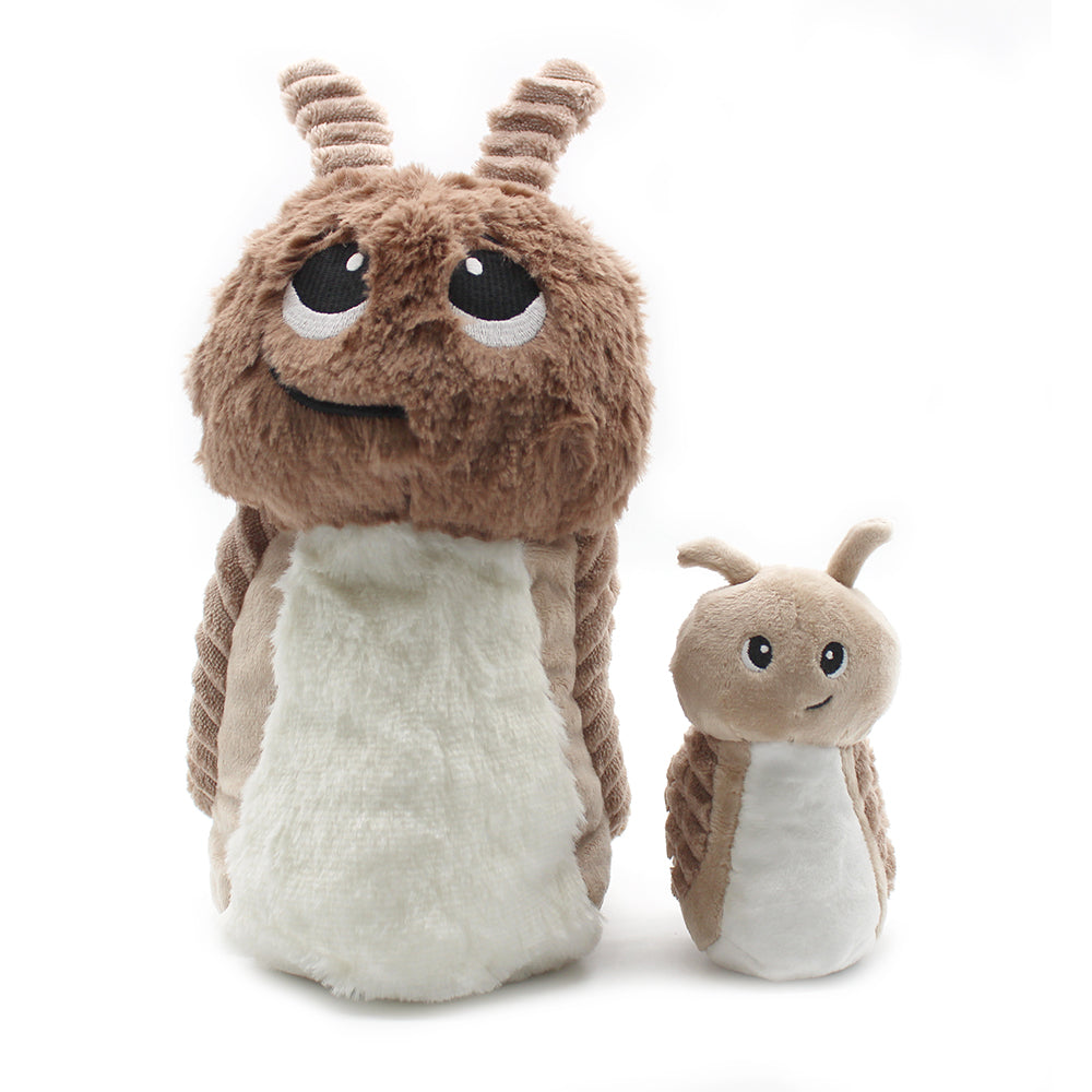 Les Déglingos Ptipotos Speedou peluche lumaca marrone mamma bebè