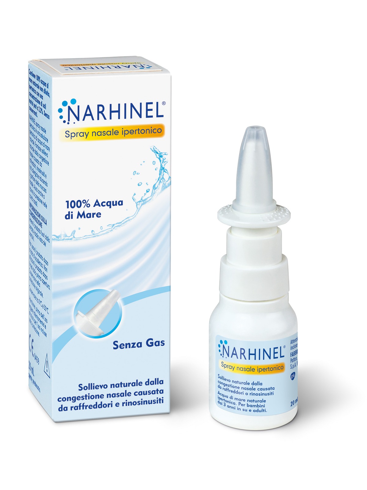 Narhinel Spray Nasale Ipertonico 20 ml acqua di mare