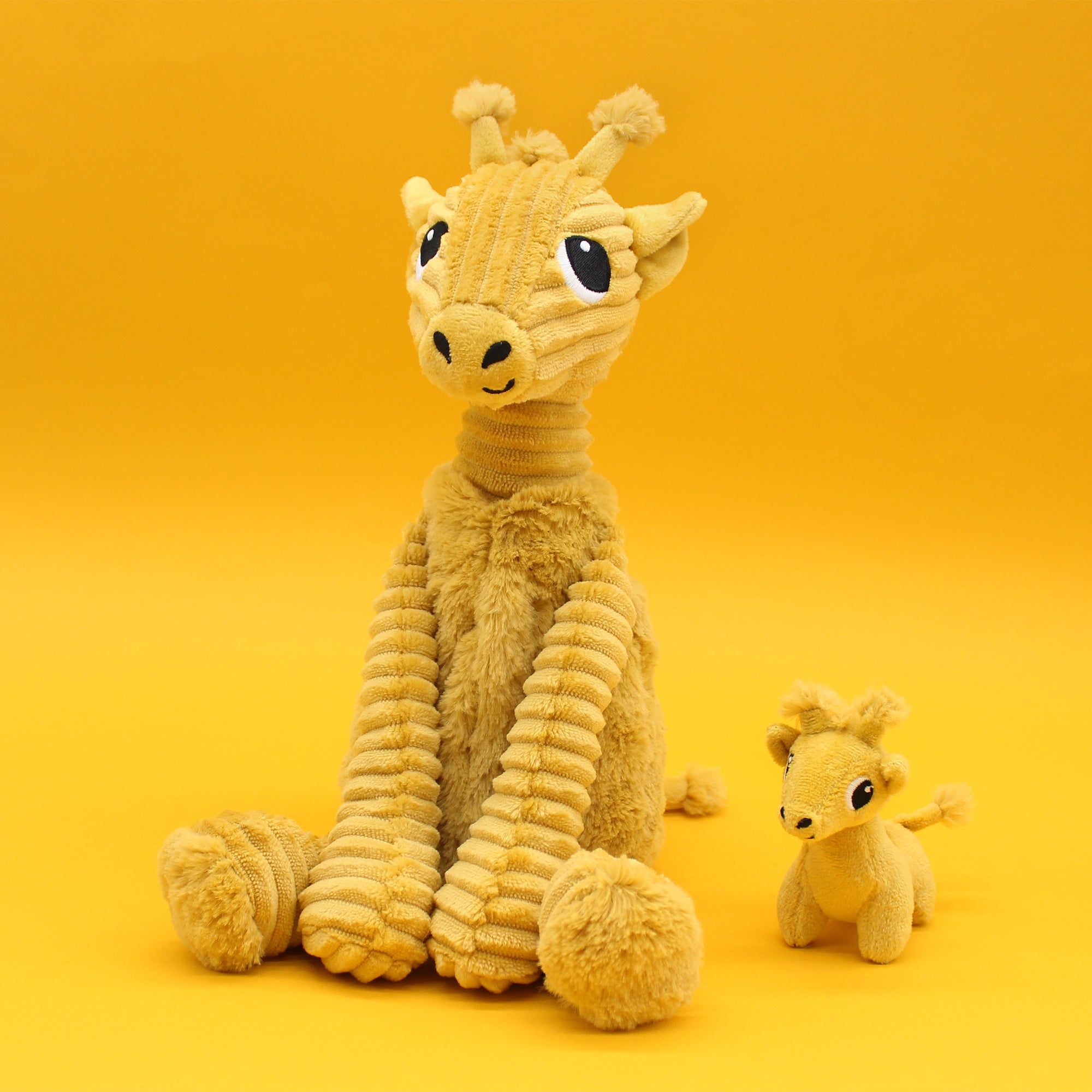 Les Deglingos Ptipotos Loncou peluche giraffa gialla