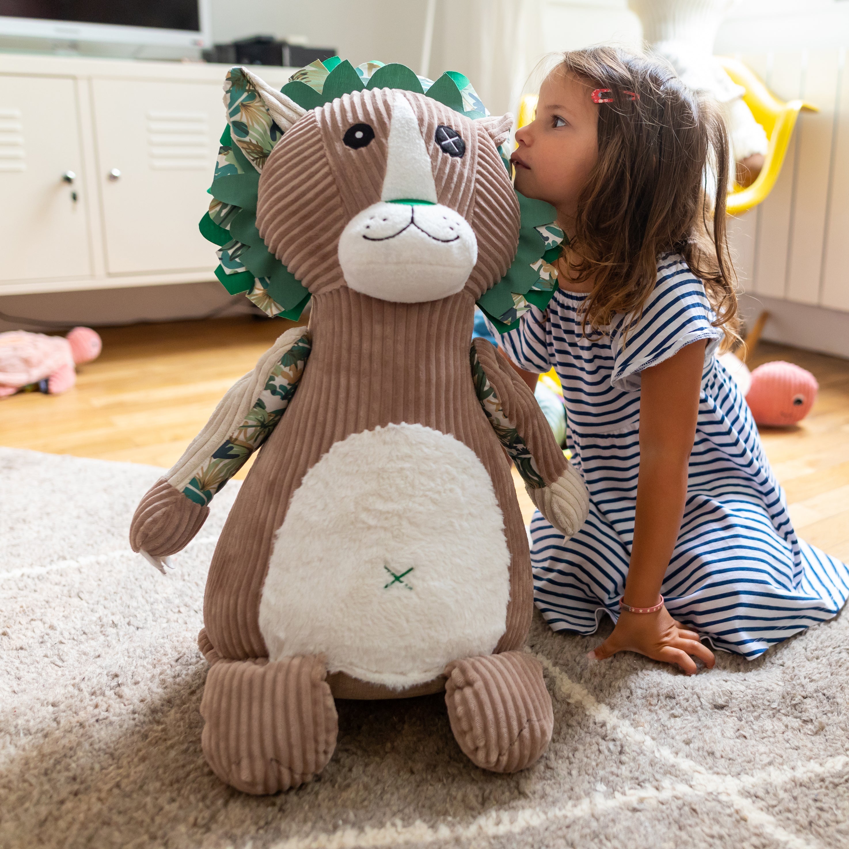 Les Deglingos Jélékros peluche gigante 60 cm marrone