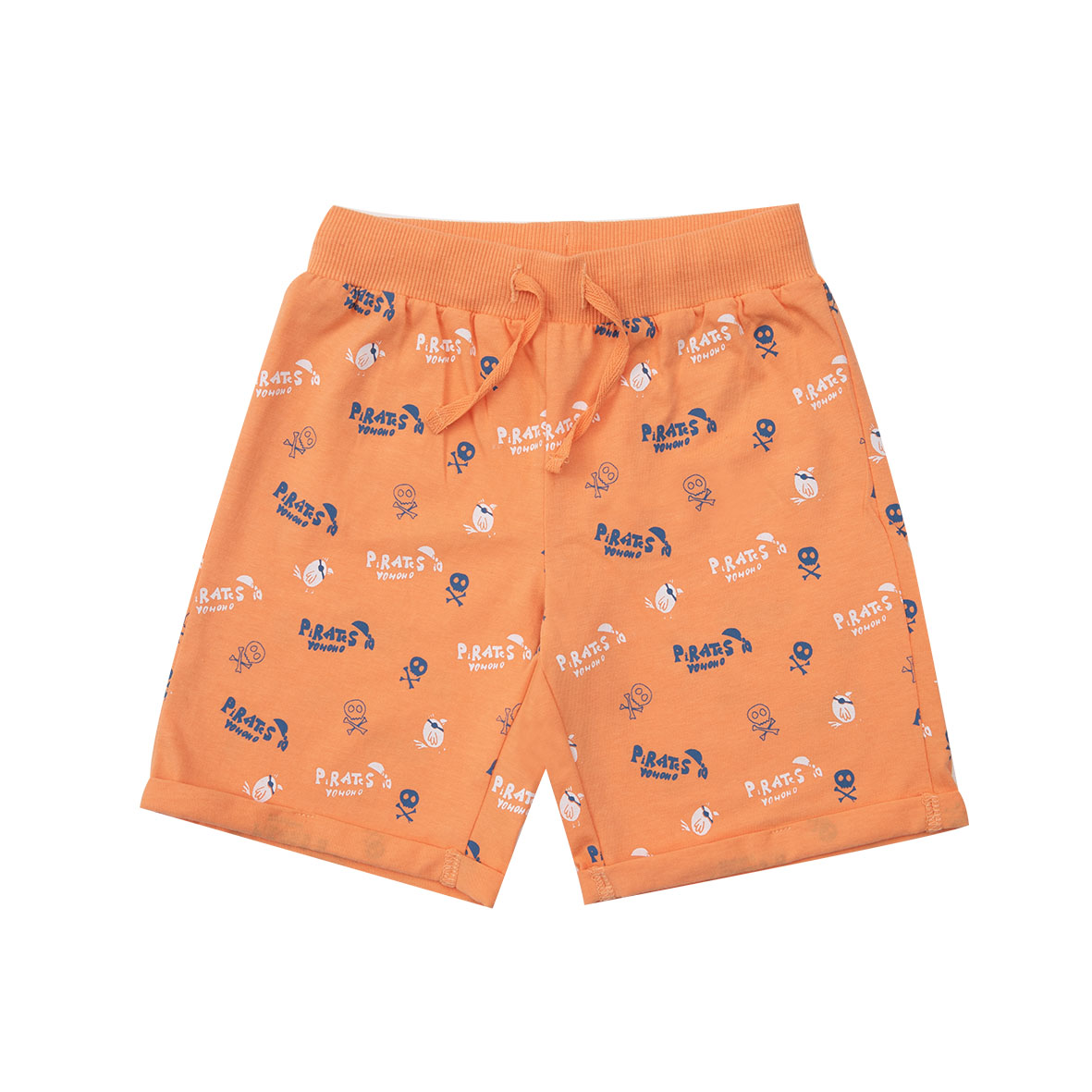 Short Jersey Pirati bimbo arancio cotone tasca