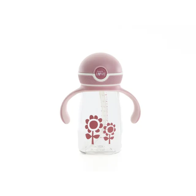 That's Love Flower Tazza con Cannuccia 360 ml 12M+ Tritan