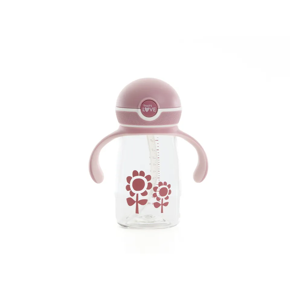 That's Love Flower Tazza con Cannuccia 360 ml 12M+ Tritan