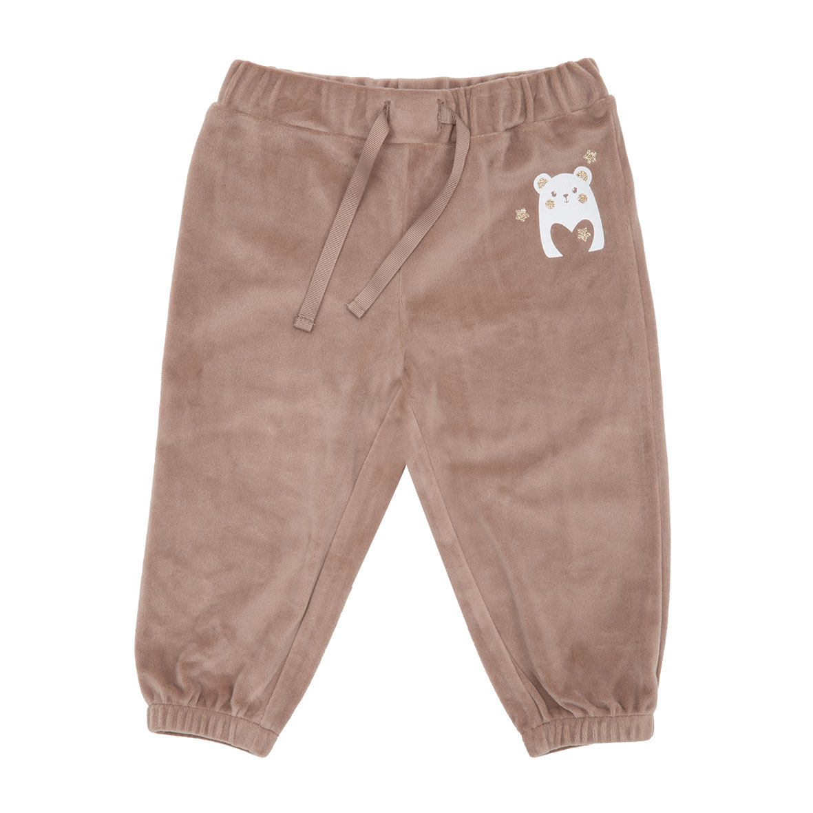 Toys Center Baby pantalone ciniglia bambina beige stampato