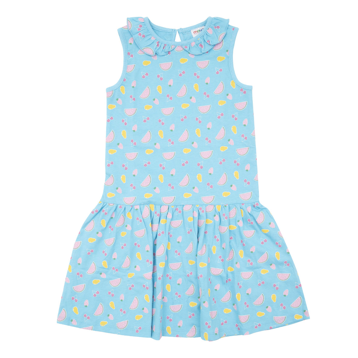 Vestito estivo bimba azzurro frutti canottiera