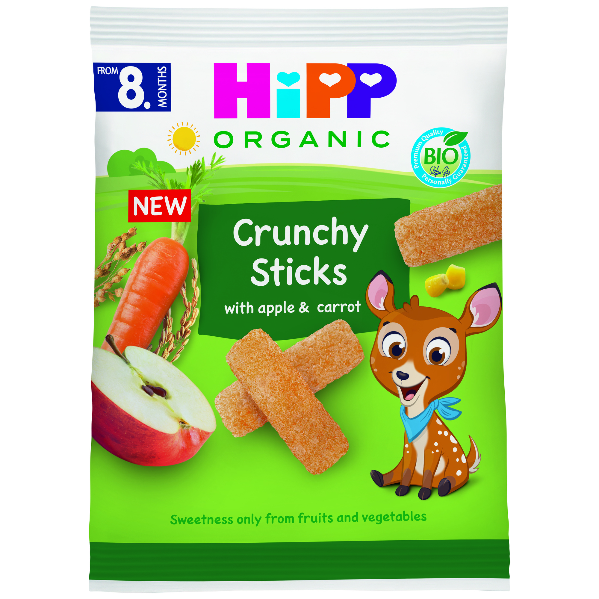 HiPP Crunchy Sticks mela e carota 30 g snack