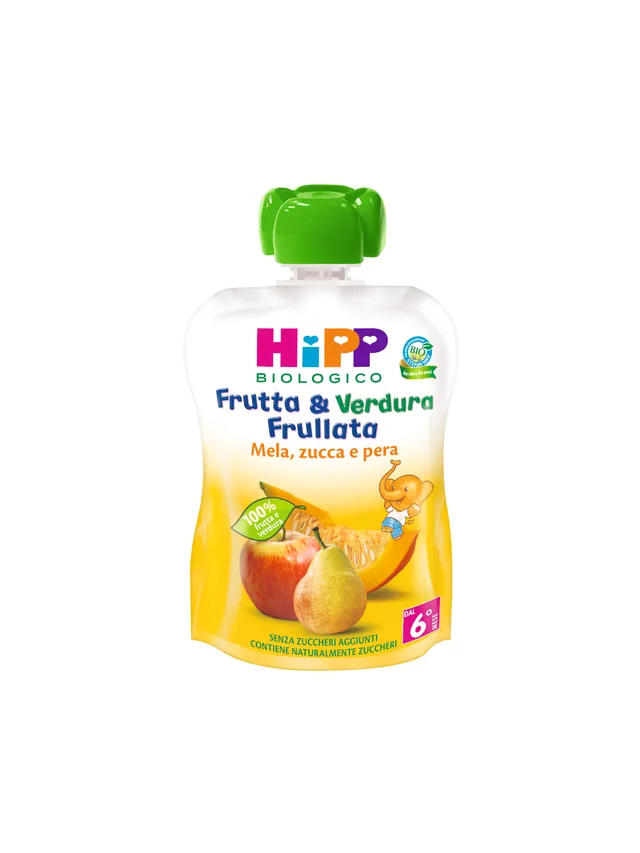 HiPP Frutta Verdura pouch mela pera zucca 90 g bio