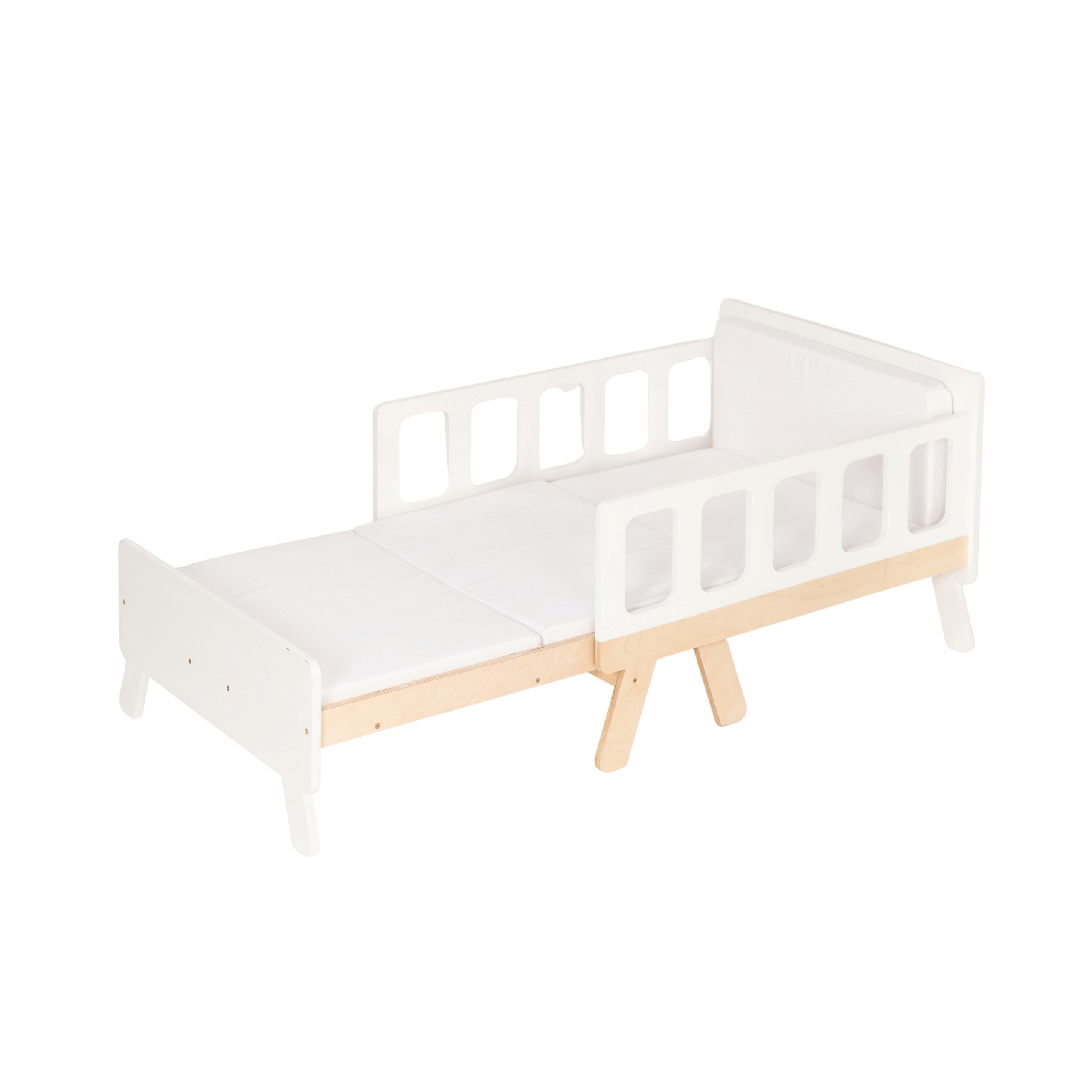 The Dida Crescente Letto Evolutivo Legno Naturale e Bianco