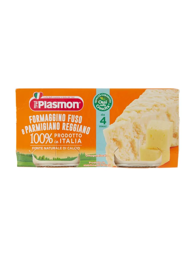 Plasmon Omogeneizzato Formaggino Parmigiano 2x80 g Senza Sale