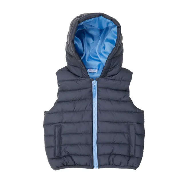 Toys Center Baby Gilet Bimbo Blu Scuro con Cappuccio e Zip
