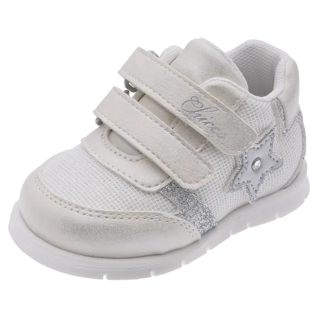Chicco Falena Sneakers Primi Passi Bimba Bianca glitter stella
