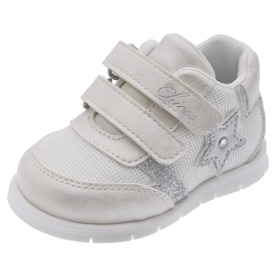Chicco Falena Sneakers Primi Passi Bimba Bianca glitter stella