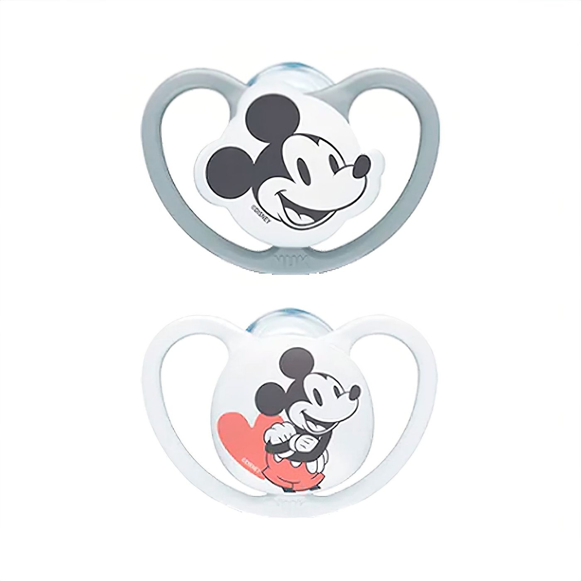 NUK Space Disney Mickey succhietto silicone 0-6 mesi 2 pz