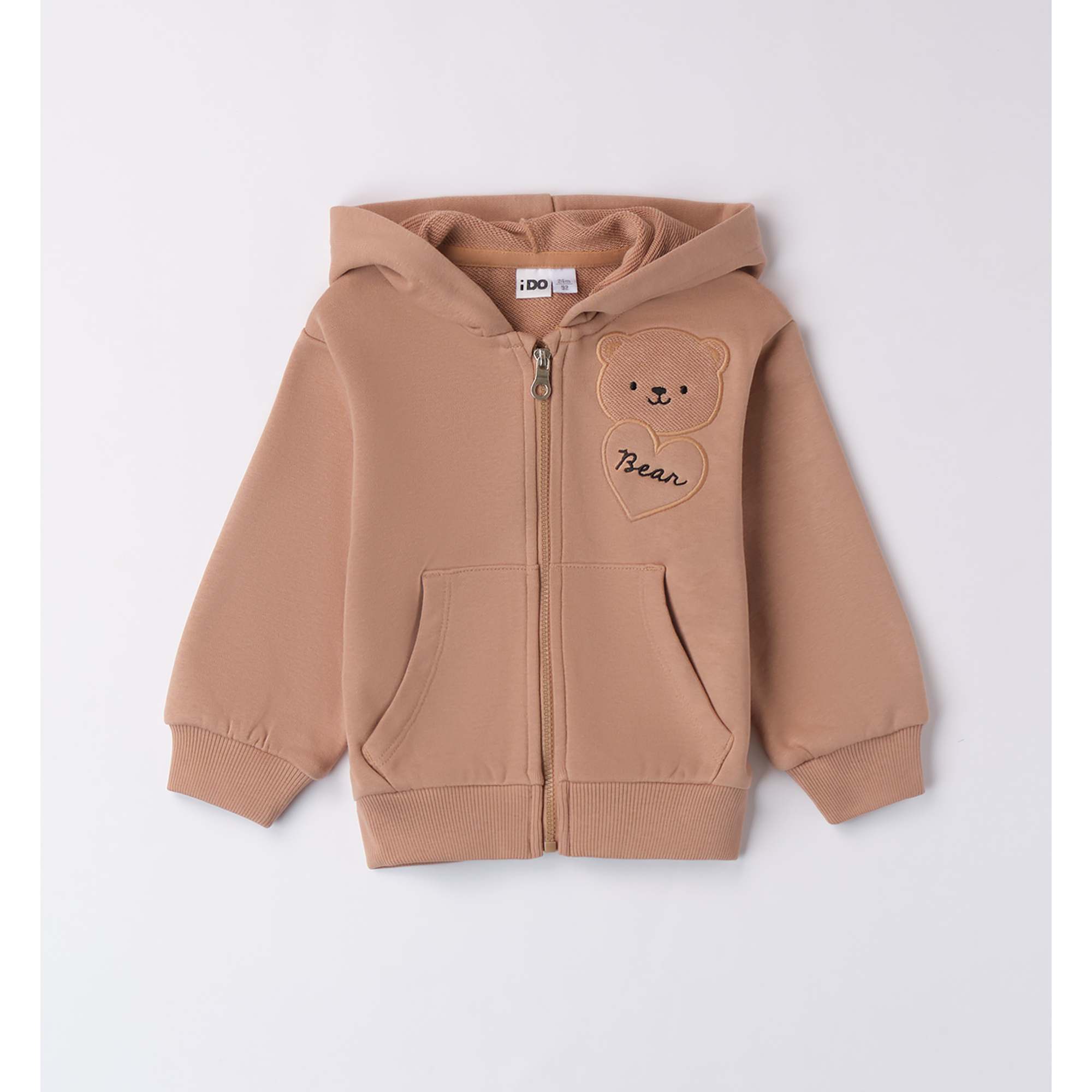 iDO Cardigan Felpa Biscotto felpa bambina zip tasche