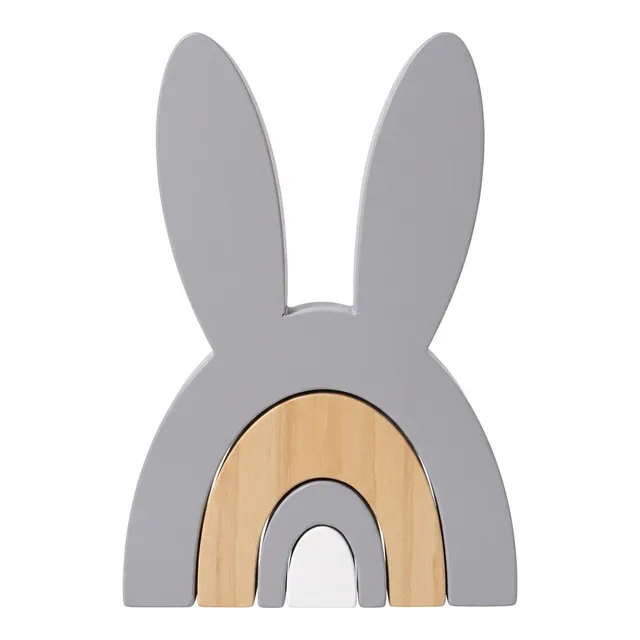 Rosa & Bo Bo Bunny Rainbow-Arch arcobaleno legno grigio