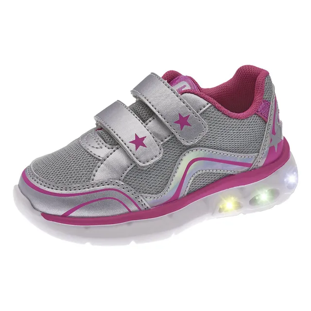 Chicco Chimberly Sneakers Bambina Luci Argento con Velcro