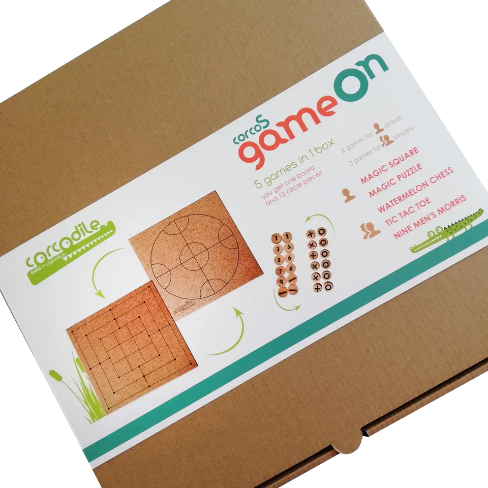 Game On set costruzioni sughero naturale bambini