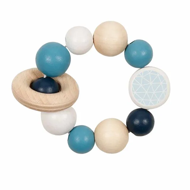 The Dida Blu sonaglio neonato legno silicone