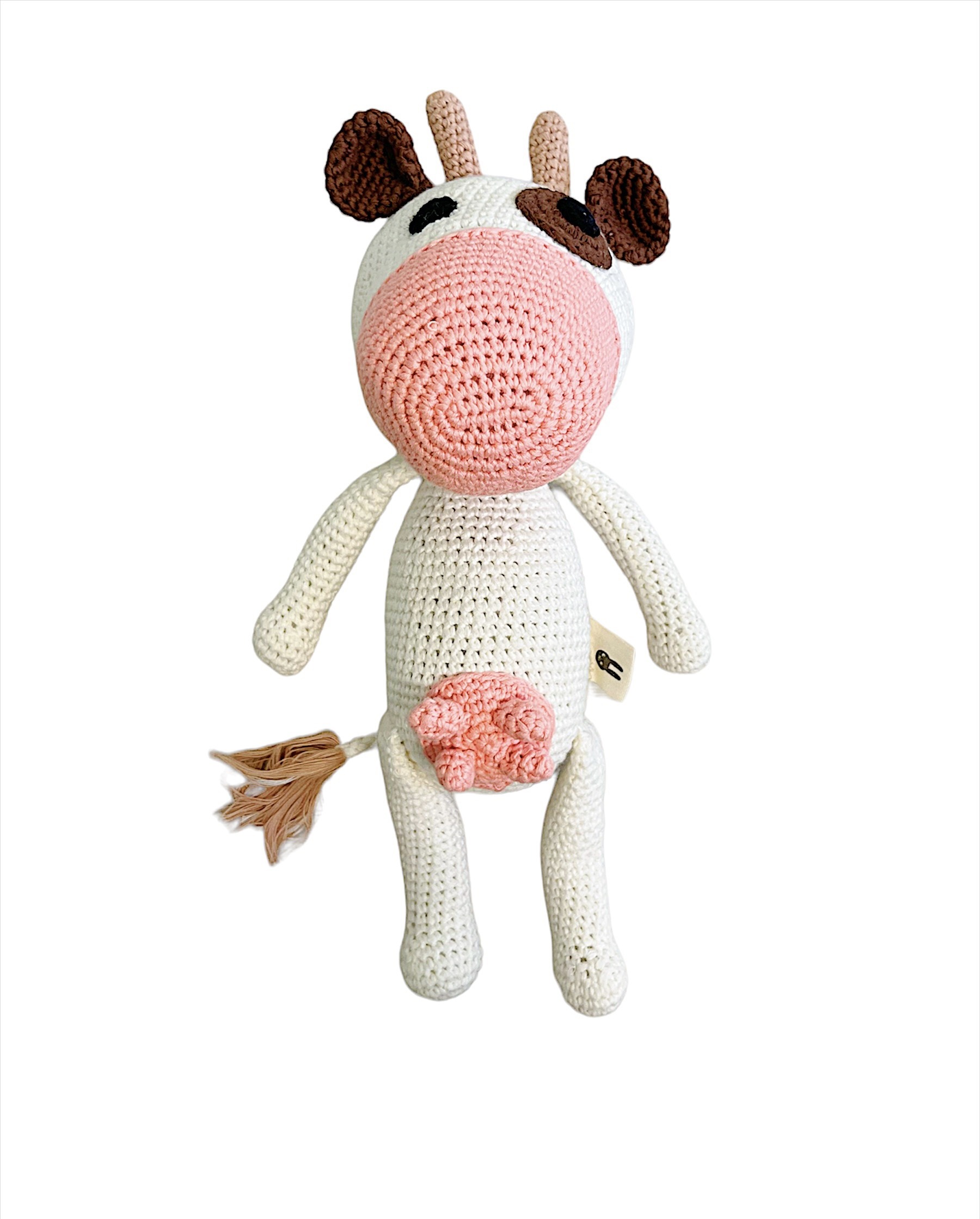 Piccoli Toys Adriana la Mucca peluche uncinetto cotone