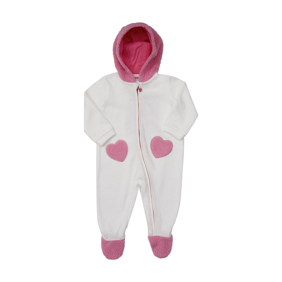 Mawi tutina ciniglia panna cappuccio teddy cuori