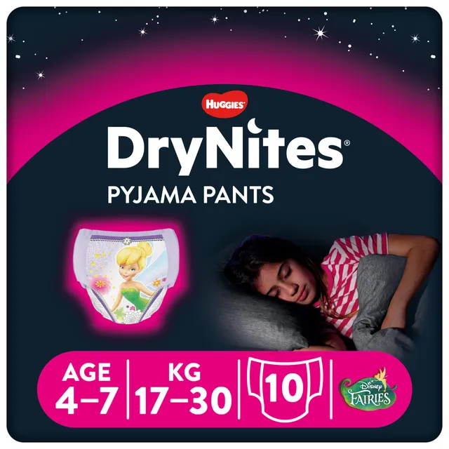 Huggies DryNites mutandine notte bimba 4-7 anni 10 pezzi