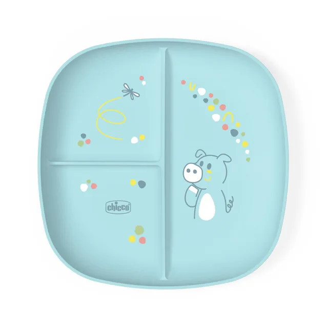 Chicco Piatto Porzionato piatto pappa 18m+ azzurro