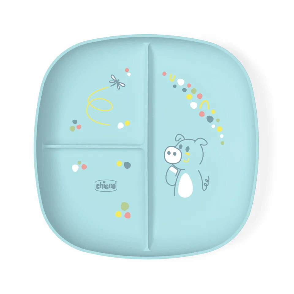 Chicco Piatto Porzionato piatto pappa 18m+ azzurro