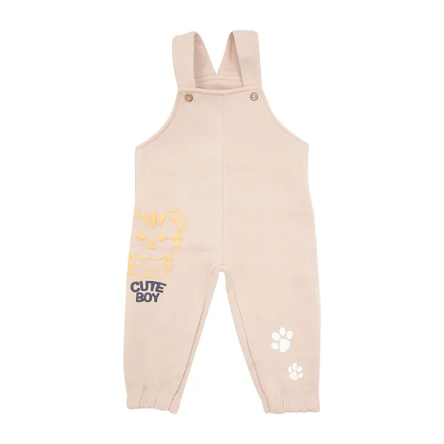 Toys Center Baby salopette felpata beige stampa animaletto