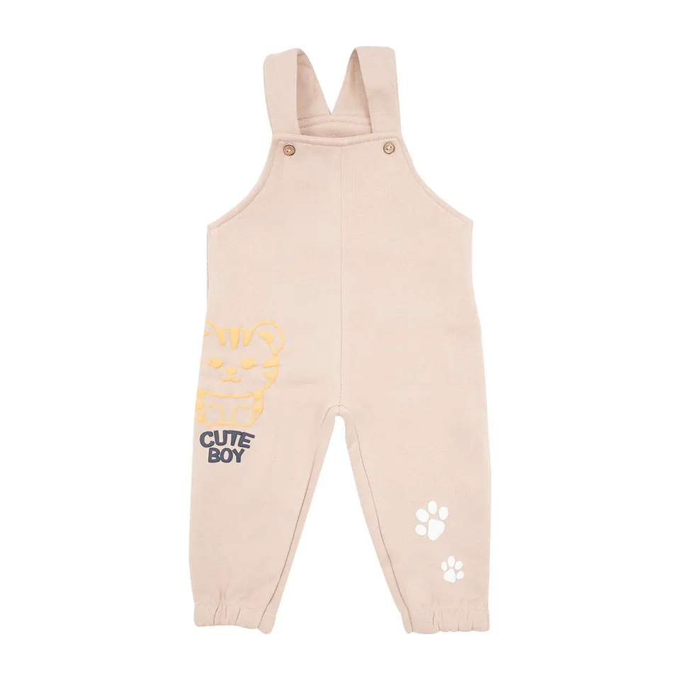 Toys Center Baby salopette felpata beige stampa animaletto