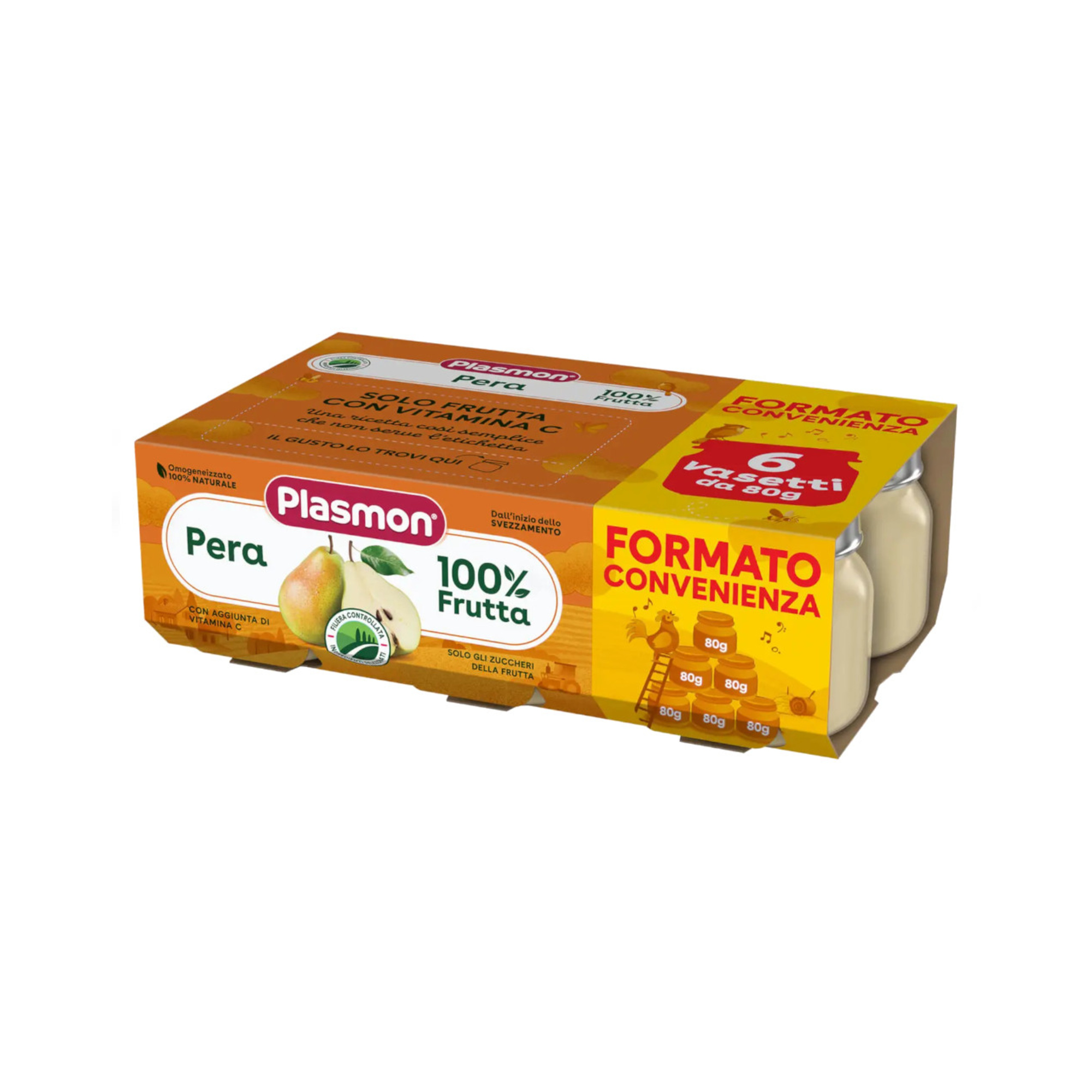 Plasmon Pera omogeneizzato frutta 6x80 g naturale