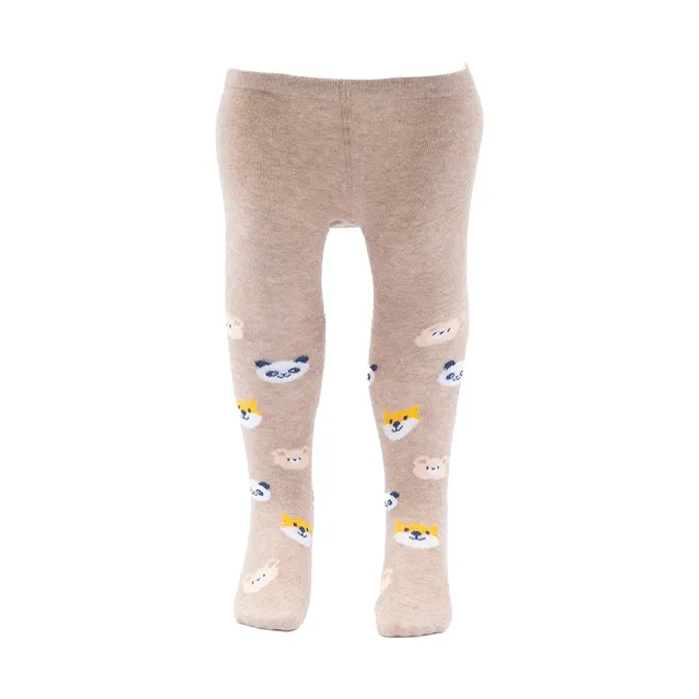 Mawi Animaletti Collant Baby Cotone Beige Melange