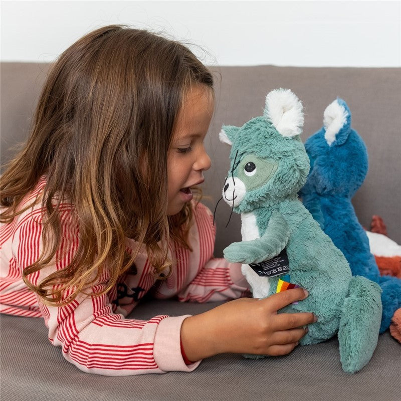 Les Deglingos Ptipotos Netoitou peluche procione blu 26 cm