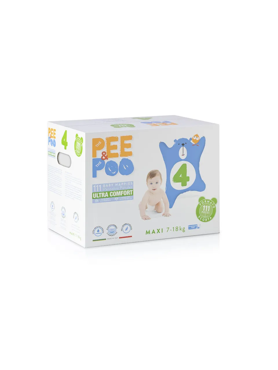 The Pee & The Poo pannolini taglia 4 maxi jumbo 111 pz