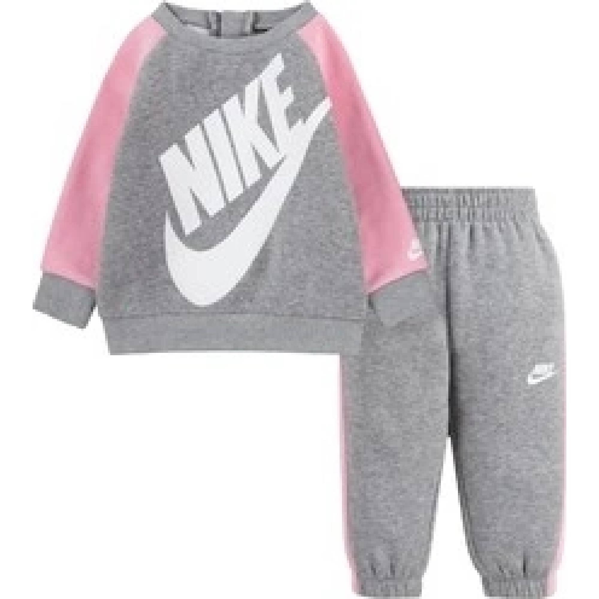 Nike Crew Set tuta bimba grigio scuro mélange 2-3 anni stampa