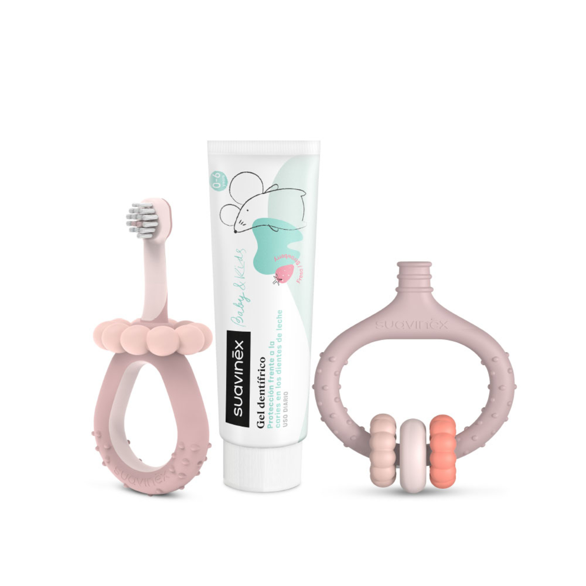 Suavinex Oral Care Primo Set Igiene Orale Rosa 0M+