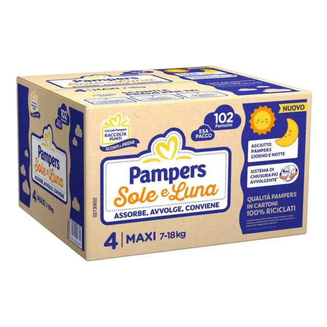 Pampers Sole & Luna pannolini taglia 4 102 pz