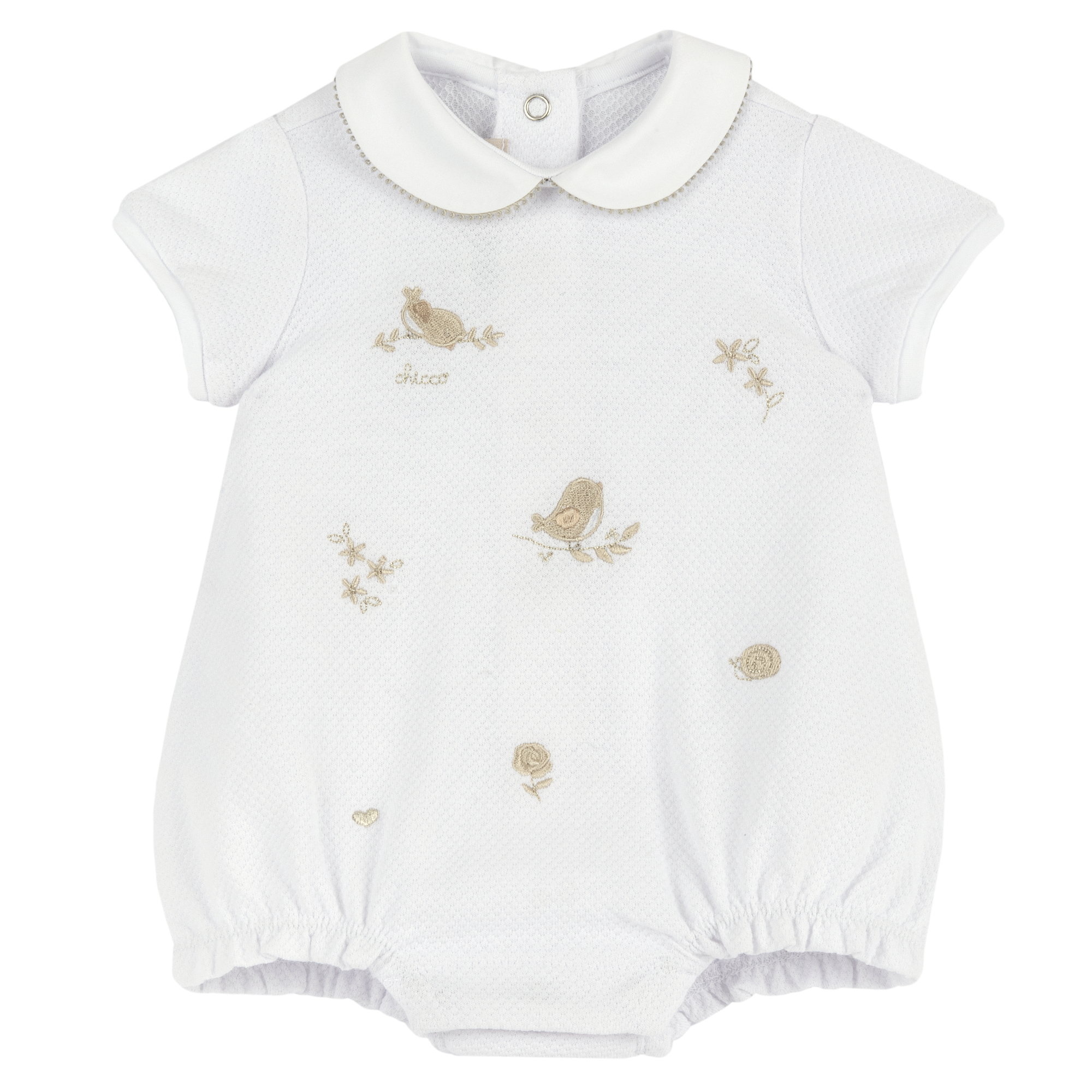 Chicco Pagliaccetto Elegante in cotone con apertura schiena