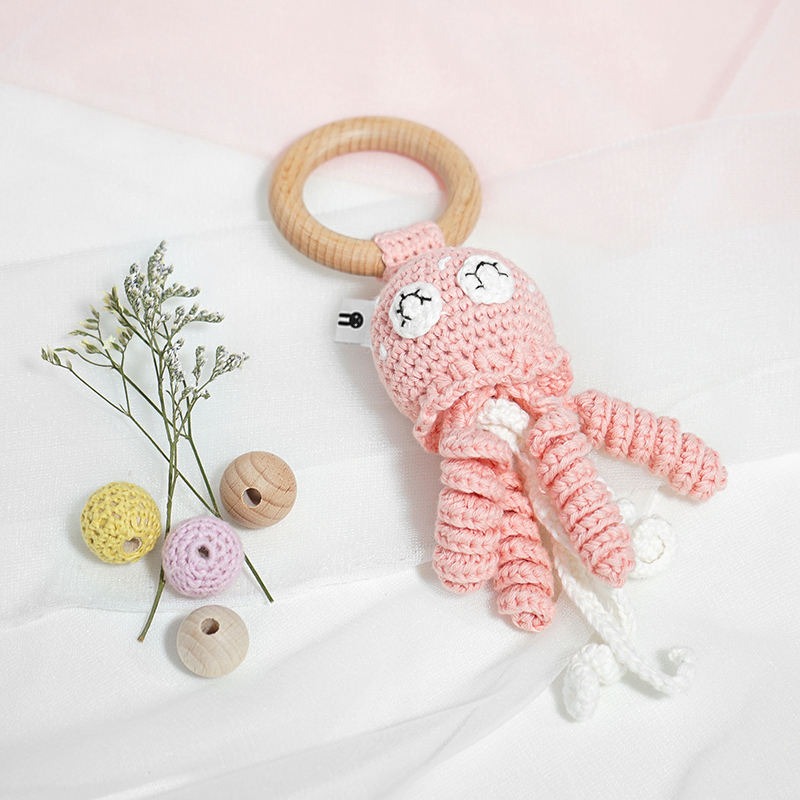Piccoli Toys Carolina il Polpo sonaglio uncinetto cotone